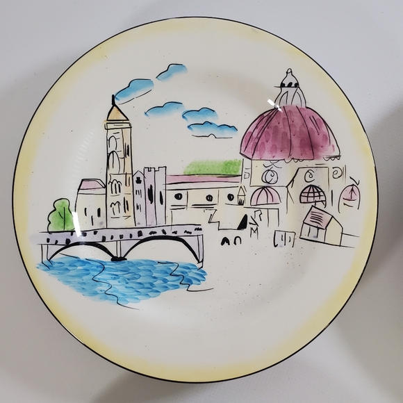 🟢 Oneida Festa Italia Plate Set Italian Landmark Plates Travel Kitchen Decor - Picture 4 of 11